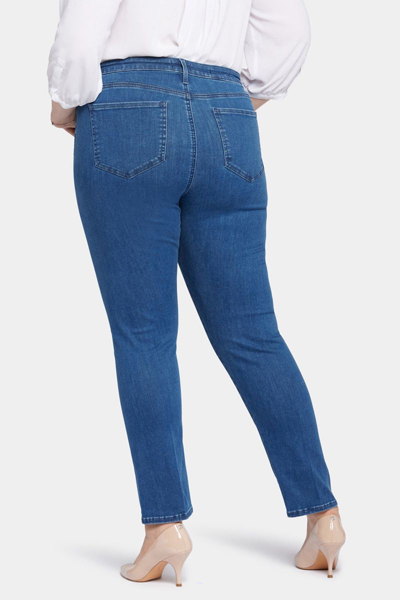 Dark Blue Women's NYDJ Plus Le Silhouette Sheri Slim Jeans | NZ 713BFJIHZ