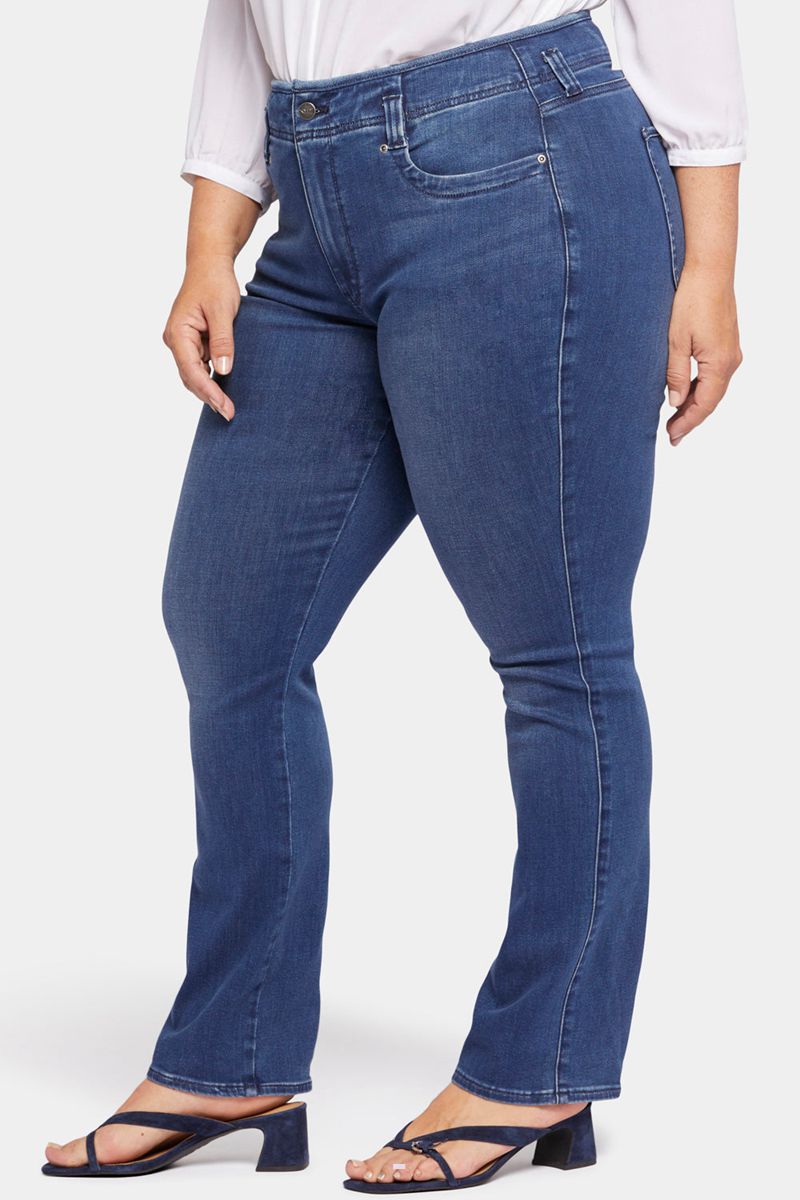 Dark Blue Women's NYDJ Plus Marilyn Straight Jeans | NZ 683GHUCRE