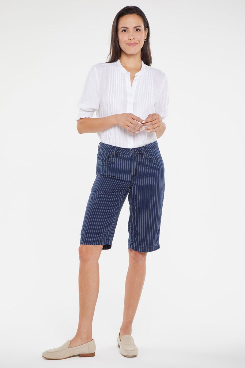 Dark Blue Women's NYDJ Tailored Bermuda Shorts | NZ 324ENUTHQ