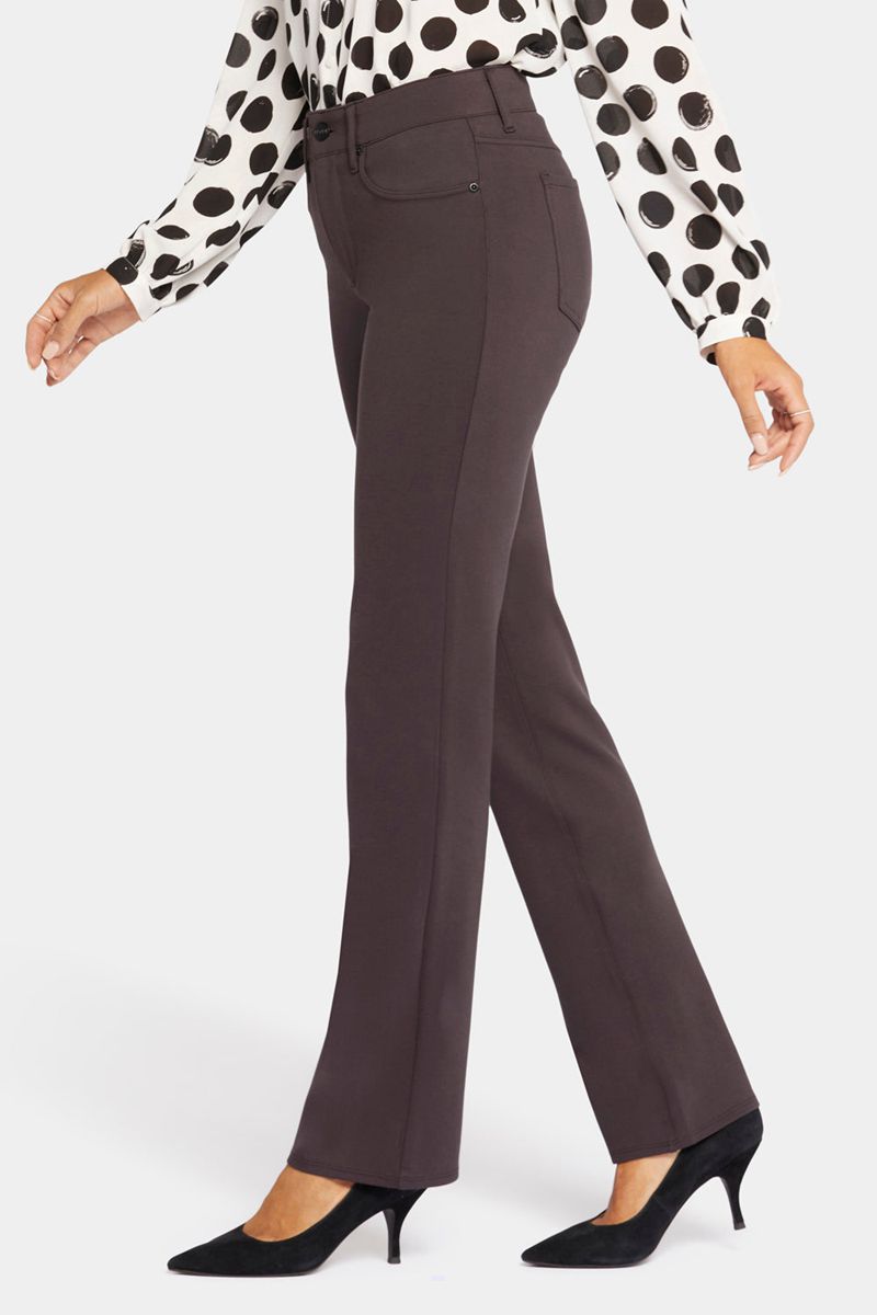 Dark Brown Women's NYDJ Marilyn Straight Pants | NZ 732QIGPAM