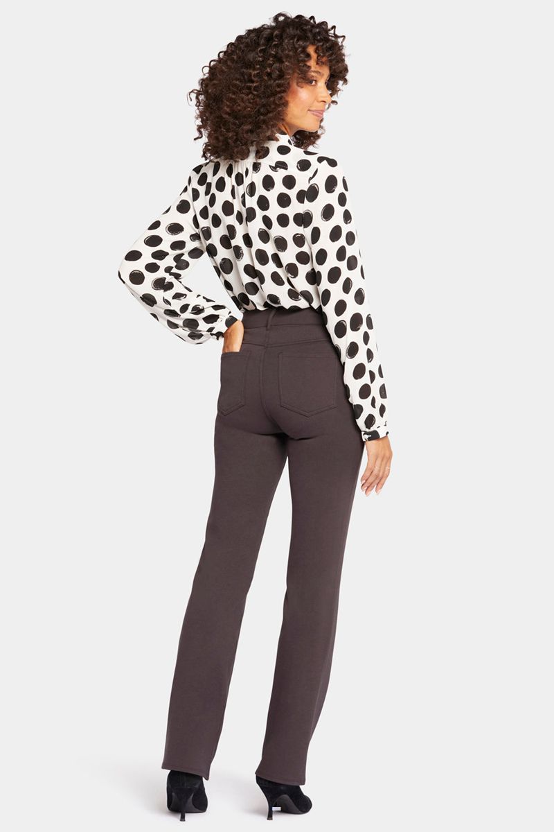 Dark Brown Women's NYDJ Marilyn Straight Pants | NZ 732QIGPAM