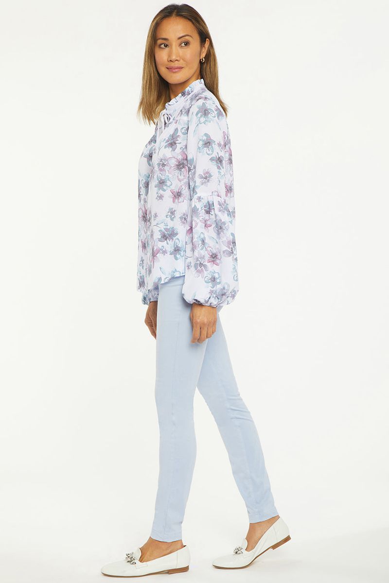 Flower Women's NYDJ Bishop Sleeve Peasant Blouse | NZ 685NBKLQI