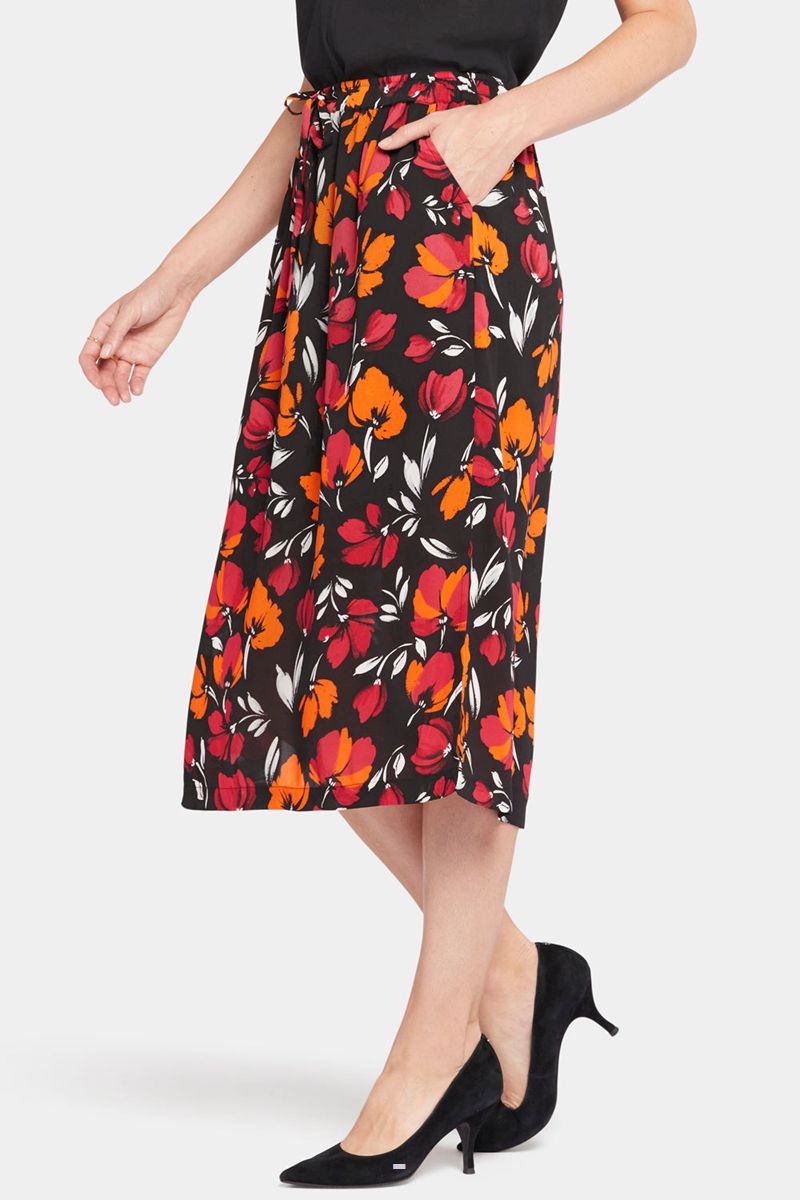 Flower Women's NYDJ Drawstring Midi Skirts | NZ 705AWRNGU