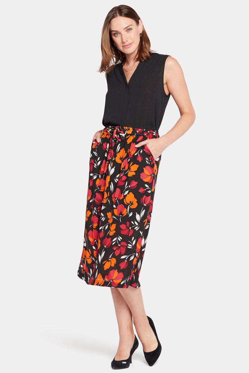 Flower Women\'s NYDJ Drawstring Midi Skirts | NZ 705AWRNGU