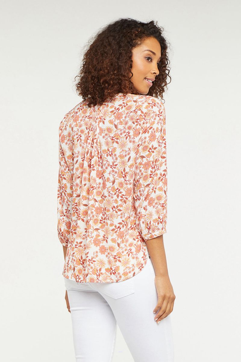 Flower Women's NYDJ Pintuck Blouse | NZ 537RBQGIW