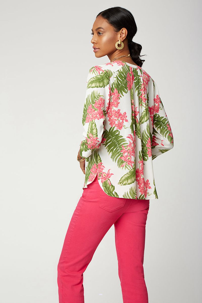 Flower Women's NYDJ Plus The Perfect Blouse | NZ 683PMSKEX