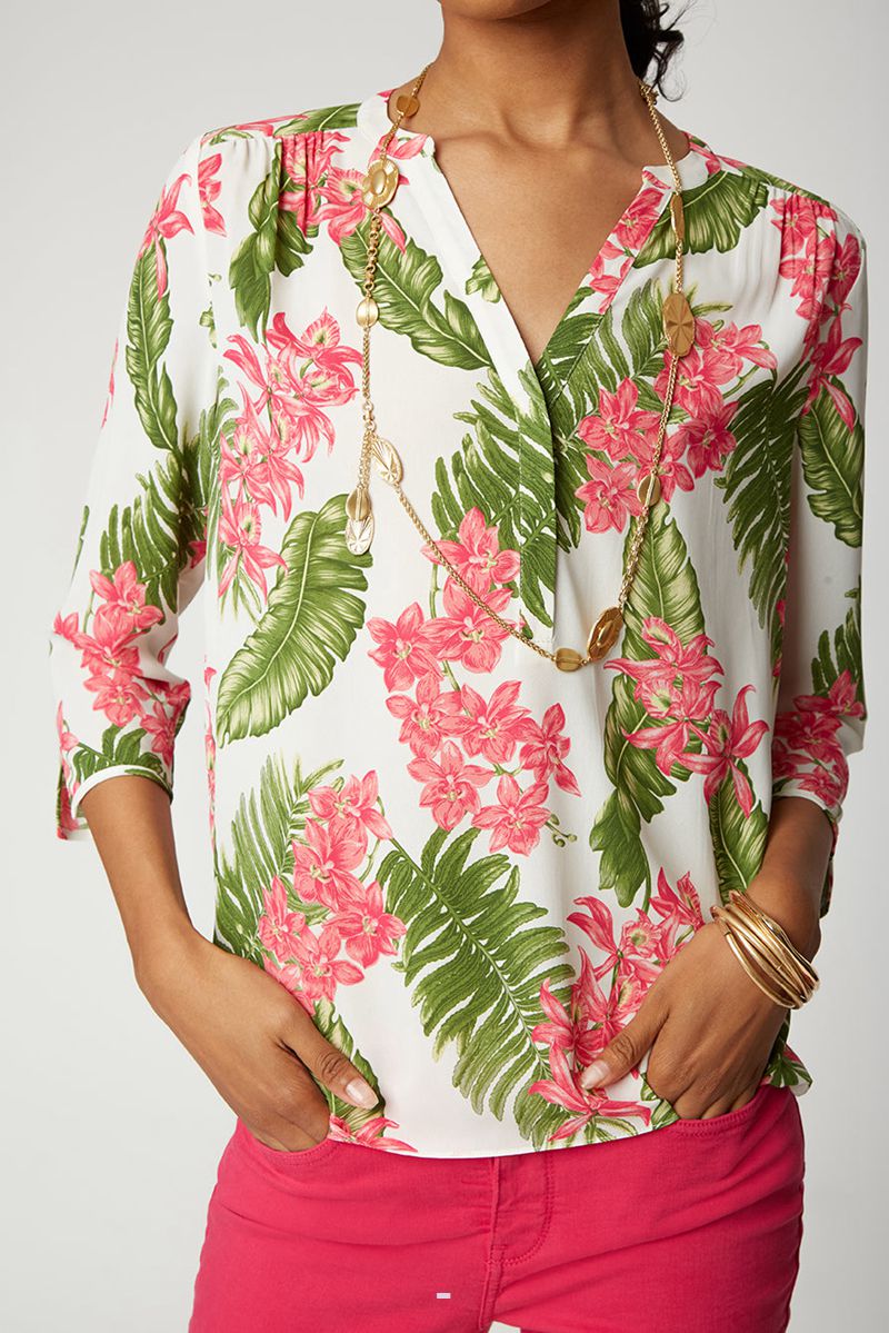 Flower Women's NYDJ Plus The Perfect Blouse | NZ 683PMSKEX