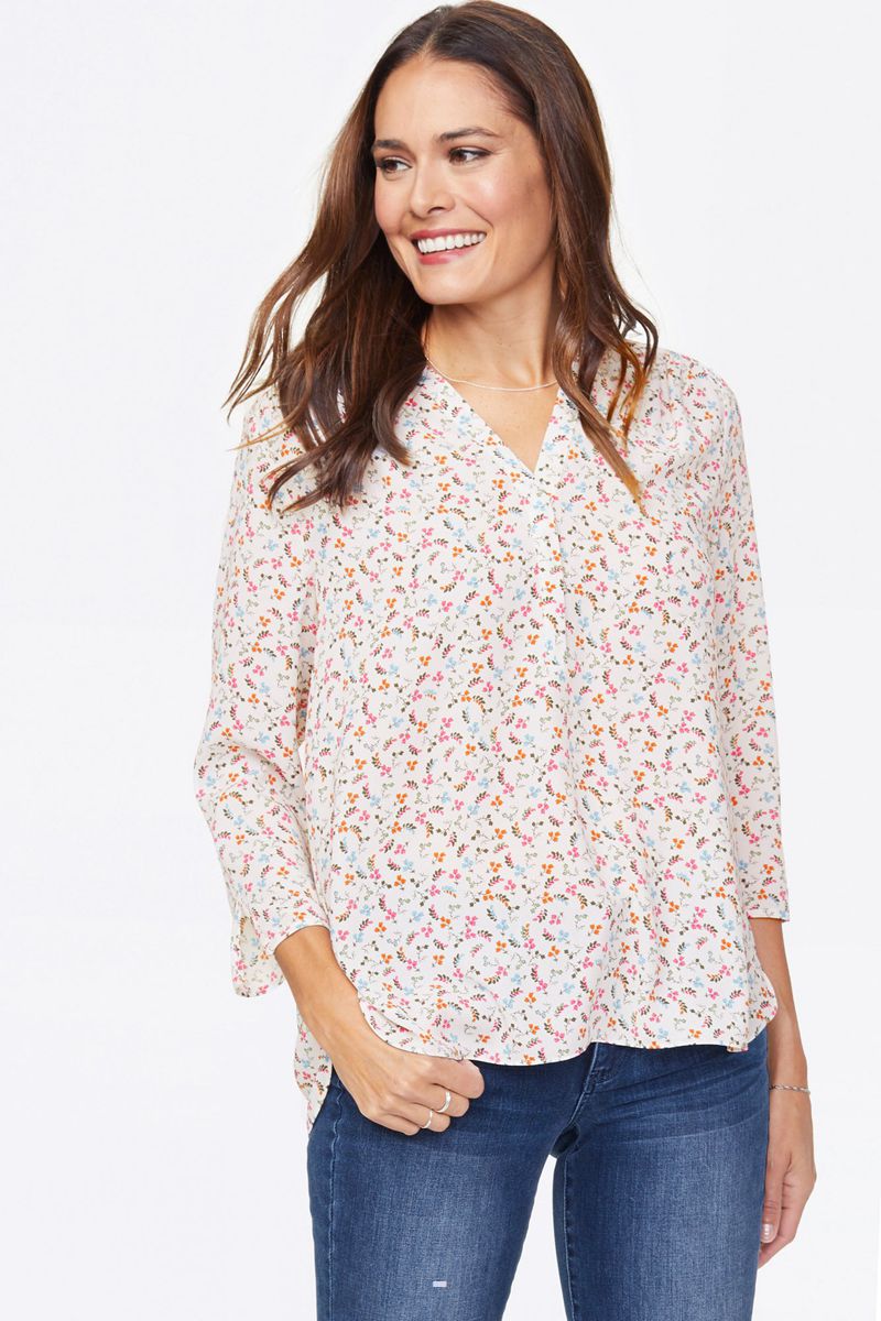 Flower Women's NYDJ Plus The Perfect Blouse | NZ 951GCWALX