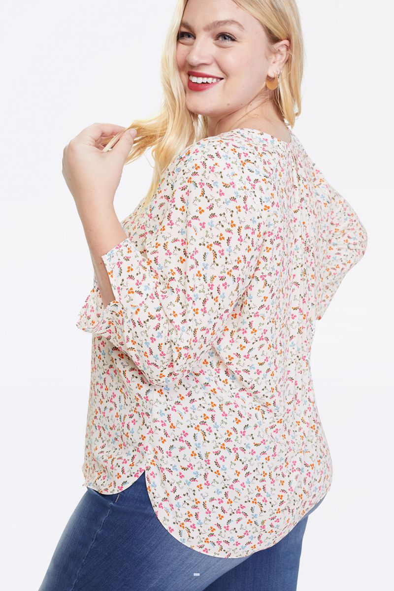 Flower Women's NYDJ Plus The Perfect Blouse | NZ 951GCWALX