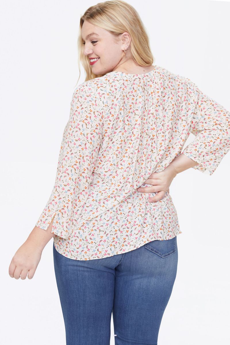 Flower Women's NYDJ Plus The Perfect Blouse | NZ 951GCWALX