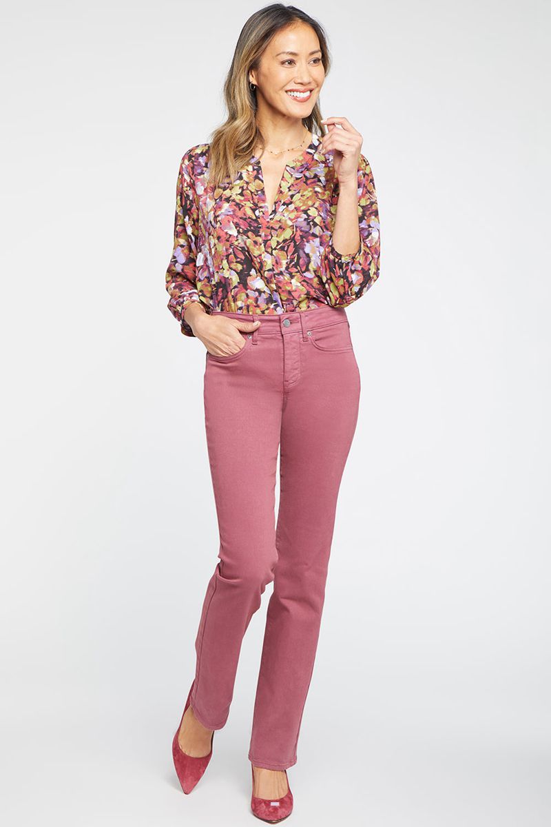 Fuchsia Women's NYDJ Marilyn Straight Jeans | NZ 153YPBZRK