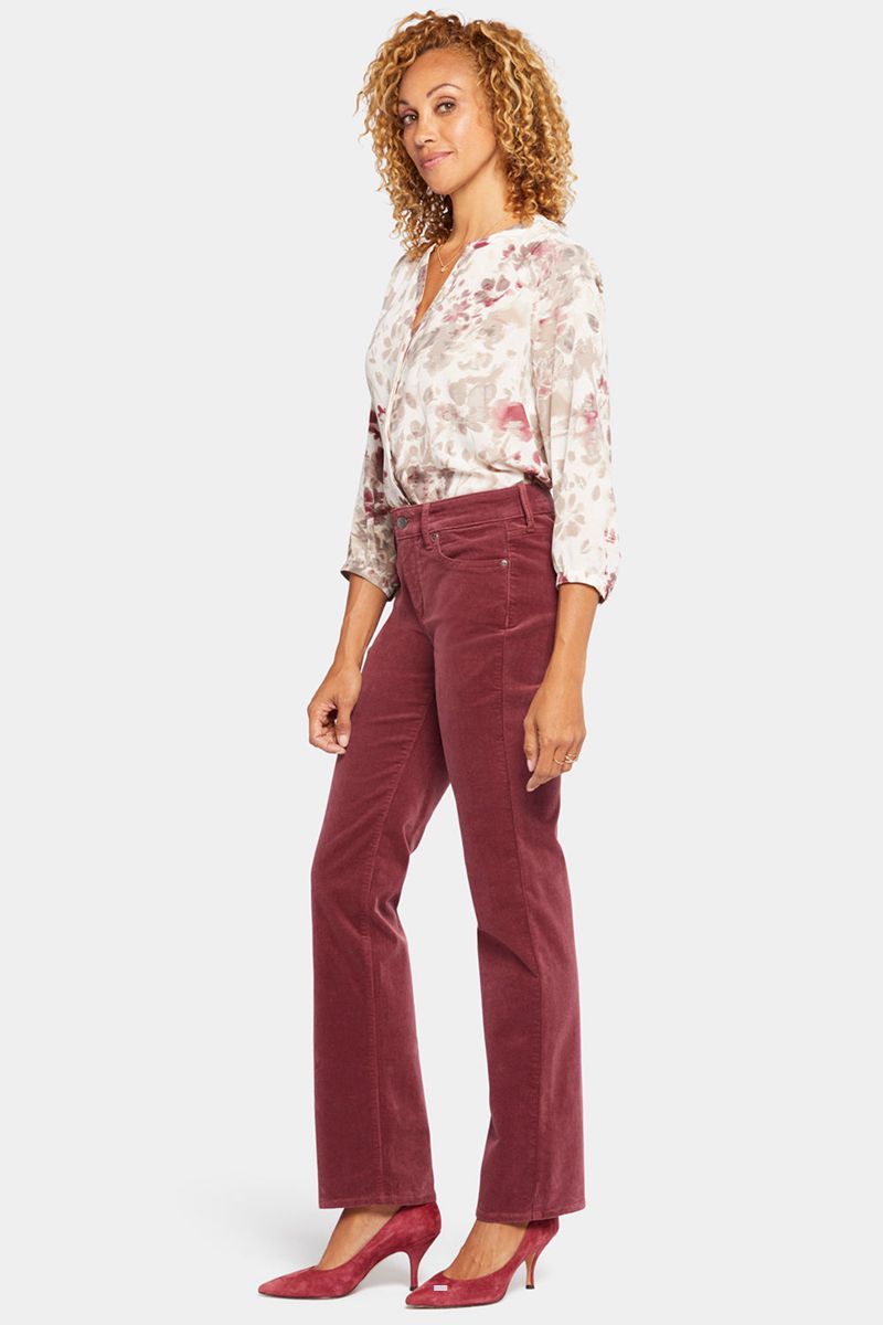 Fuchsia Women's NYDJ Marilyn Straight Pants | NZ 762VDRFJK