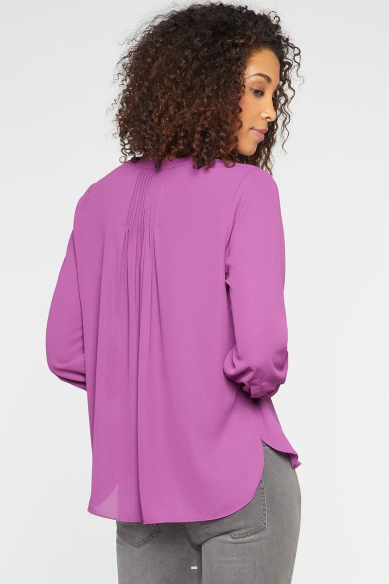 Fuchsia Women's NYDJ Pintuck Blouse | NZ 593RSBCKM