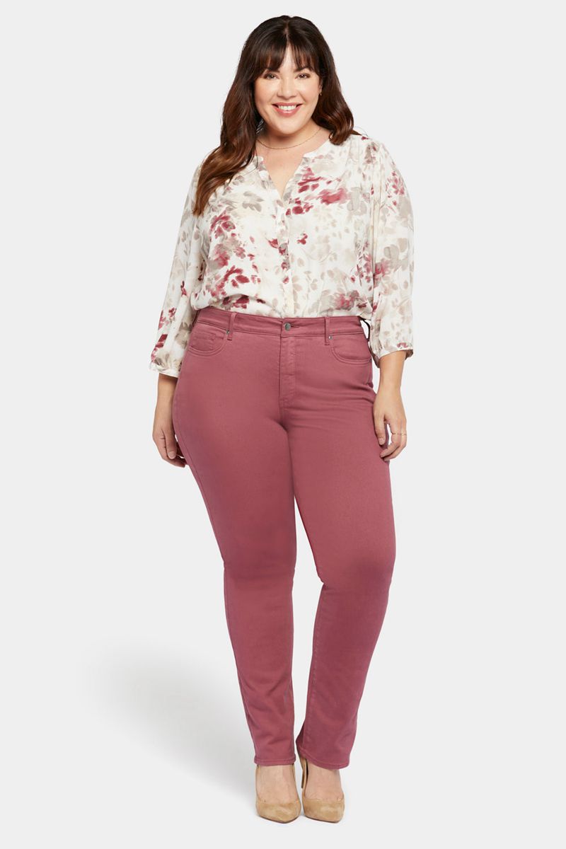 Fuchsia Women's NYDJ Plus Marilyn Straight Jeans | NZ 102SYBLFG