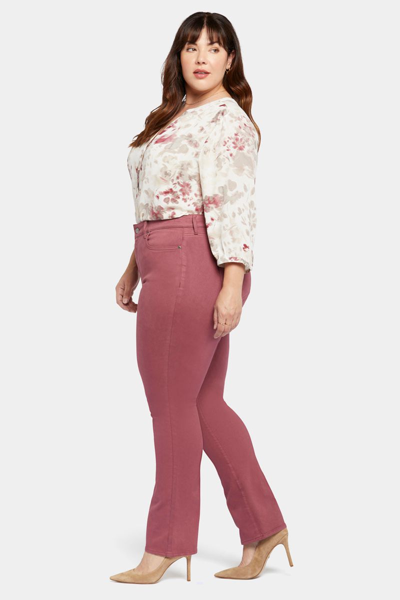 Fuchsia Women's NYDJ Plus Marilyn Straight Jeans | NZ 102SYBLFG