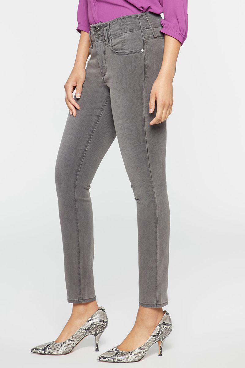 Grey Women's NYDJ Ami In Long Inseam Skinny Jeans | NZ 837NSYHKV