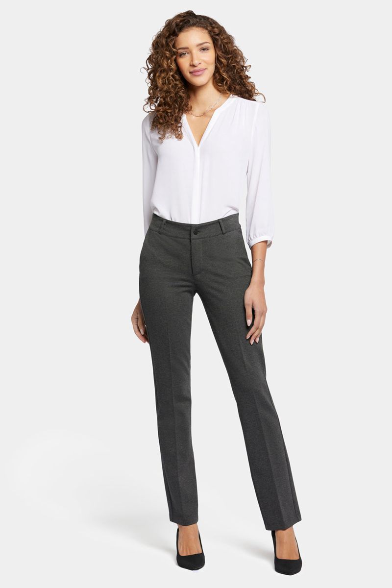 Grey Women's NYDJ Classic Trouser Pants | NZ 782KWZNBF