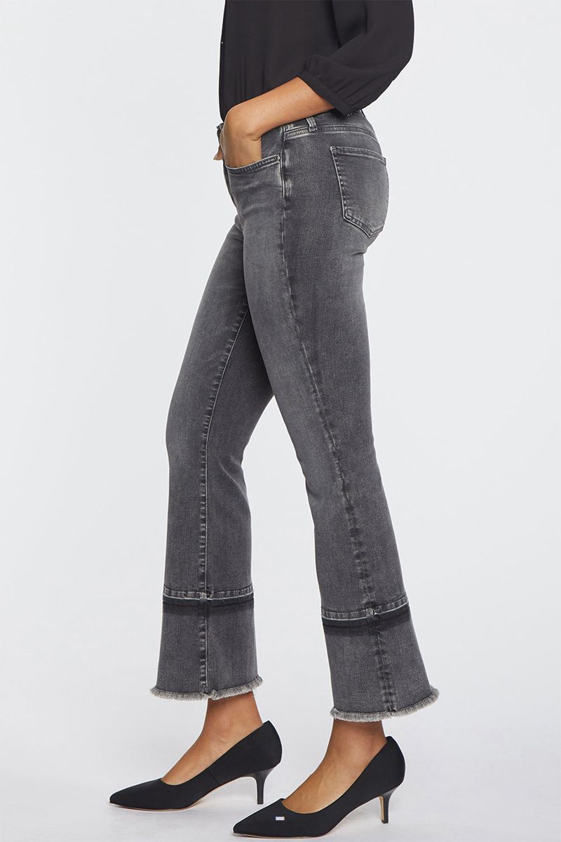 Grey Women's NYDJ Fiona Slim Flared Ankle Jeans | NZ 798ITDURB