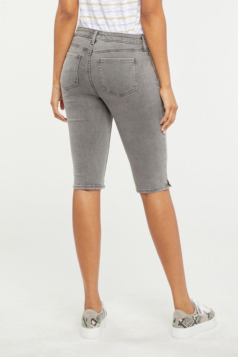 Grey Women's NYDJ Petite Bike Capri Jeans | NZ 845HDZVCW