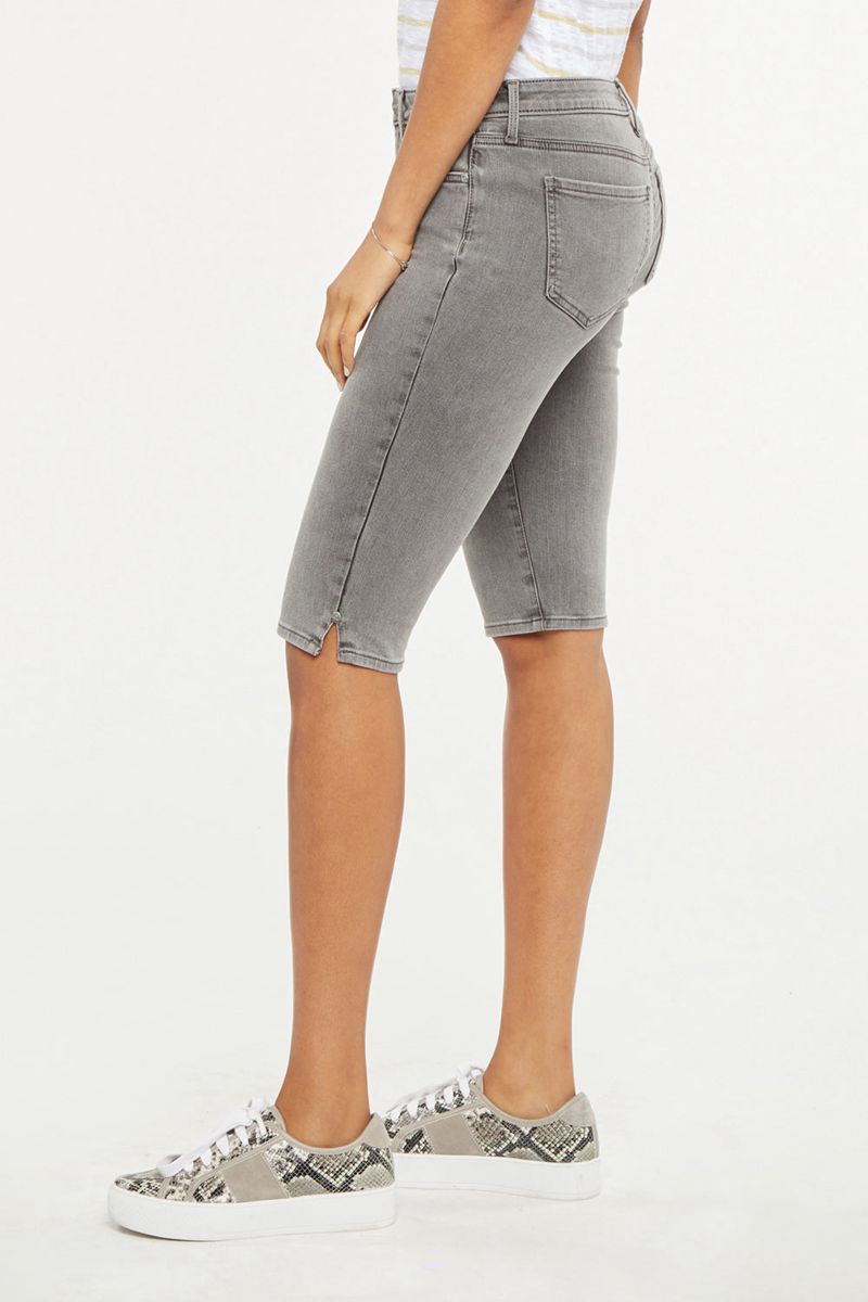 Grey Women's NYDJ Petite Bike Capri Jeans | NZ 845HDZVCW