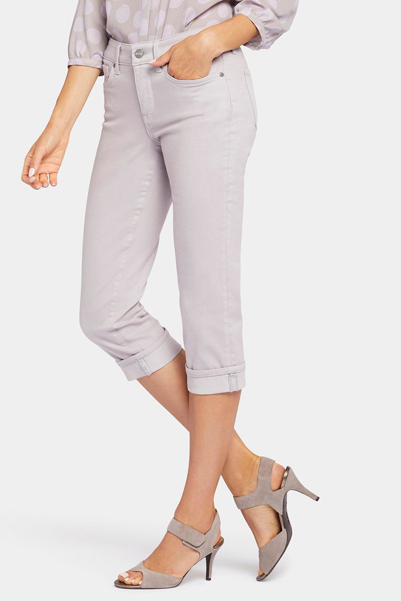 Grey Women's NYDJ Petite Marilyn Straight Crop Jeans | NZ 601CGAJFB