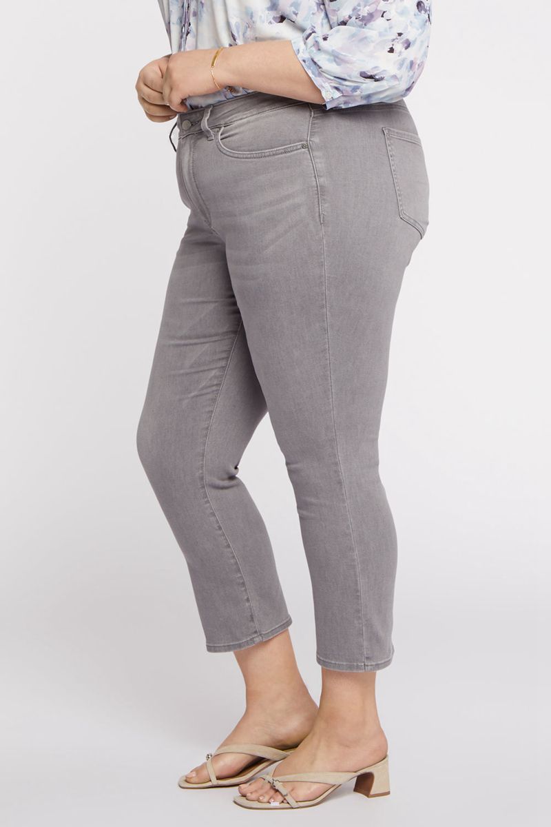 Grey Women's NYDJ Plus Marilyn Straight Ankle Jeans | NZ 620HTFSCV