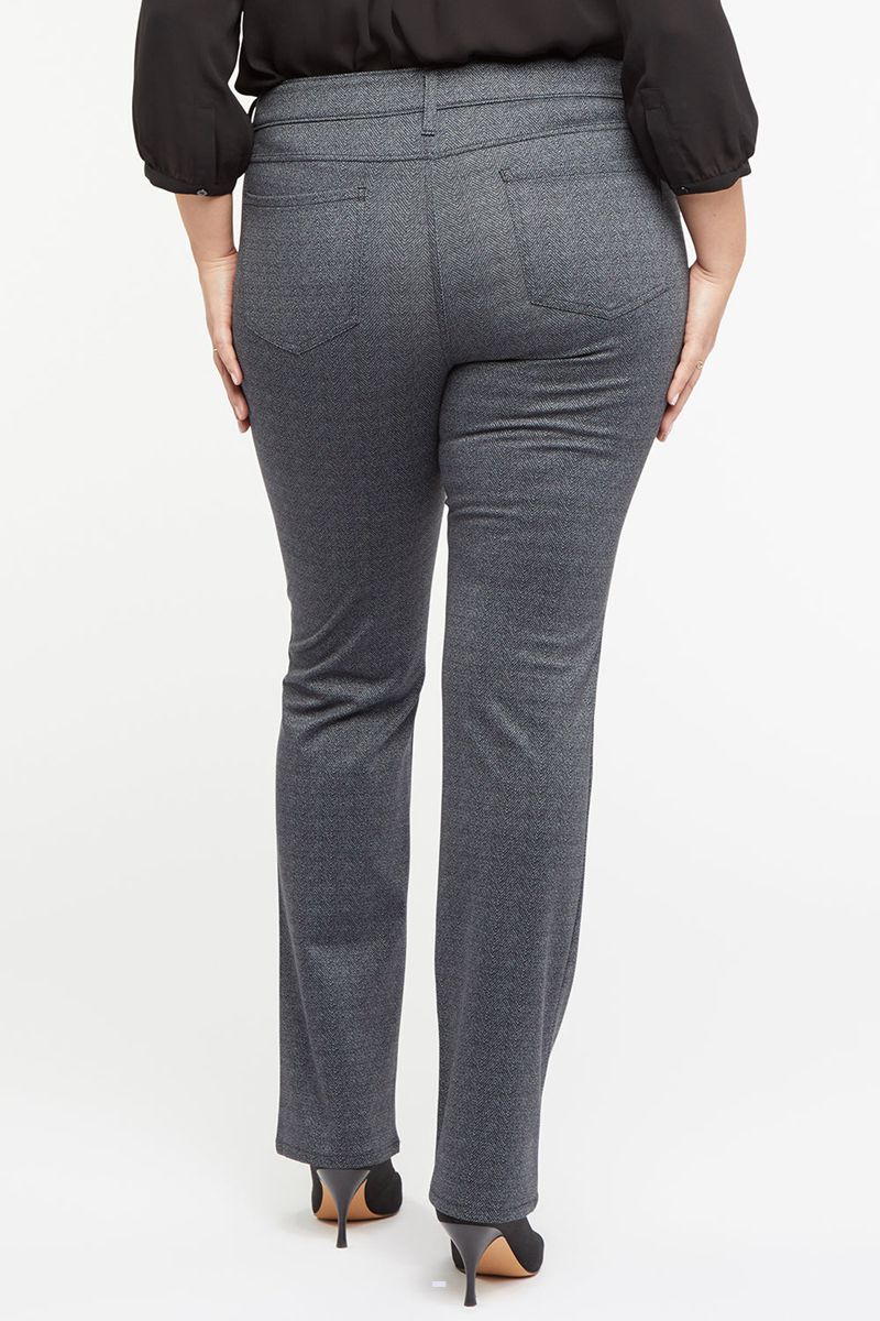 Grey Women's NYDJ Plus Marilyn Straight Pants | NZ 638WHKBJA