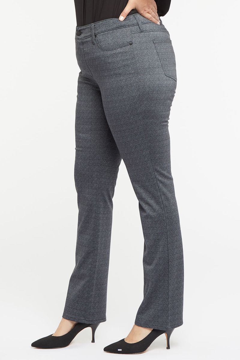 Grey Women's NYDJ Plus Marilyn Straight Pants | NZ 638WHKBJA