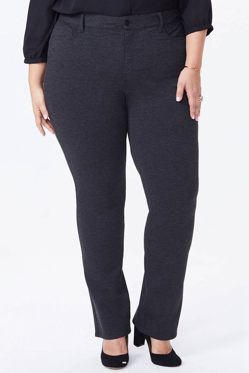 Grey Women's NYDJ Plus Marilyn Straight Pants | NZ 671XHZRTQ