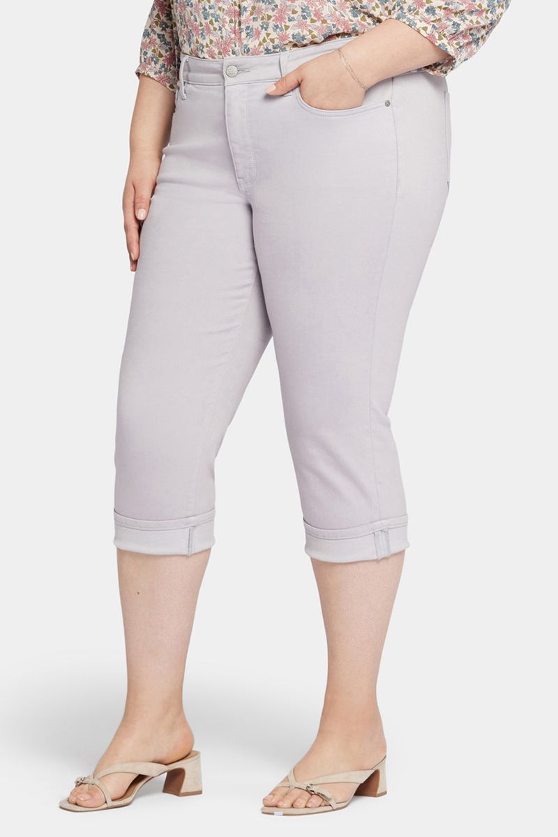 Grey Women's NYDJ Plus Marilyn Straight Crop Jeans | NZ 964LCBFVY