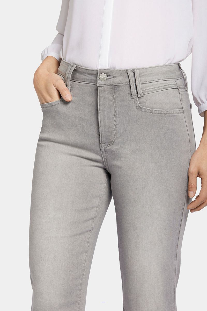 Grey Women's NYDJ Relaxed Straight Ankle Jeans | NZ 748KXTBYN