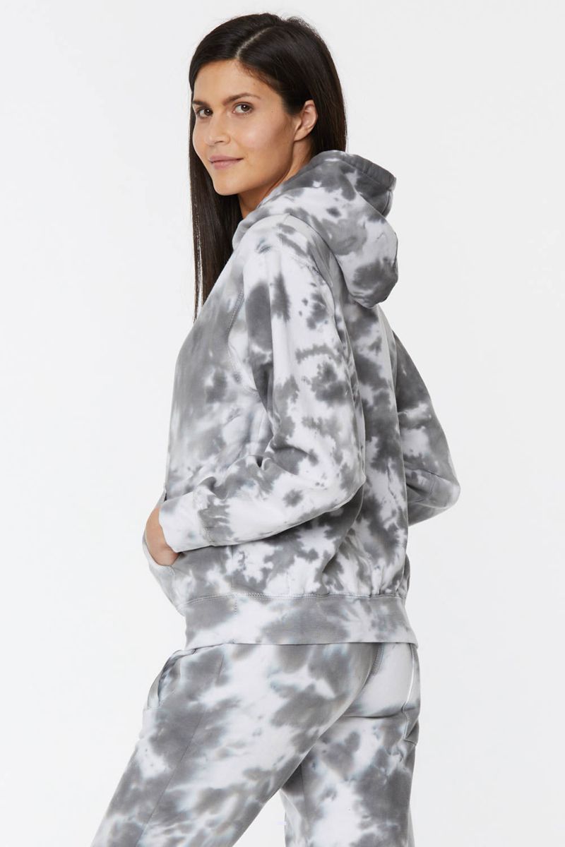 Grey Women's NYDJ Tie Dye Pullover Hoodie | NZ 850GLSXWF