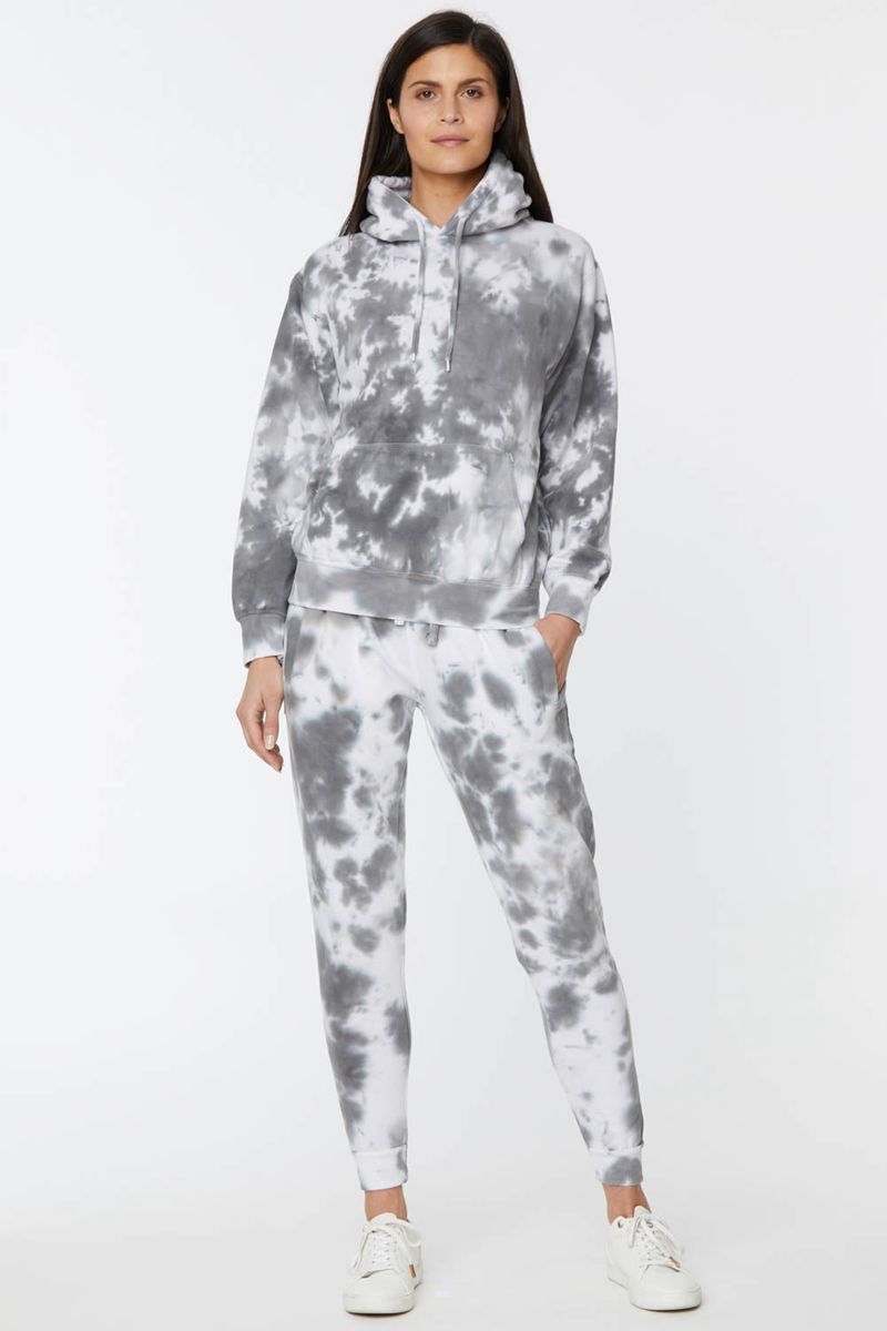 Grey Women's NYDJ Tie Dye Pullover Hoodie | NZ 850GLSXWF