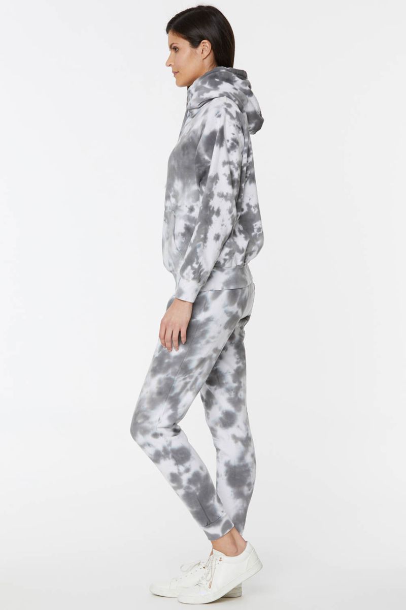 Grey Women's NYDJ Tie Dye Pullover Hoodie | NZ 850GLSXWF