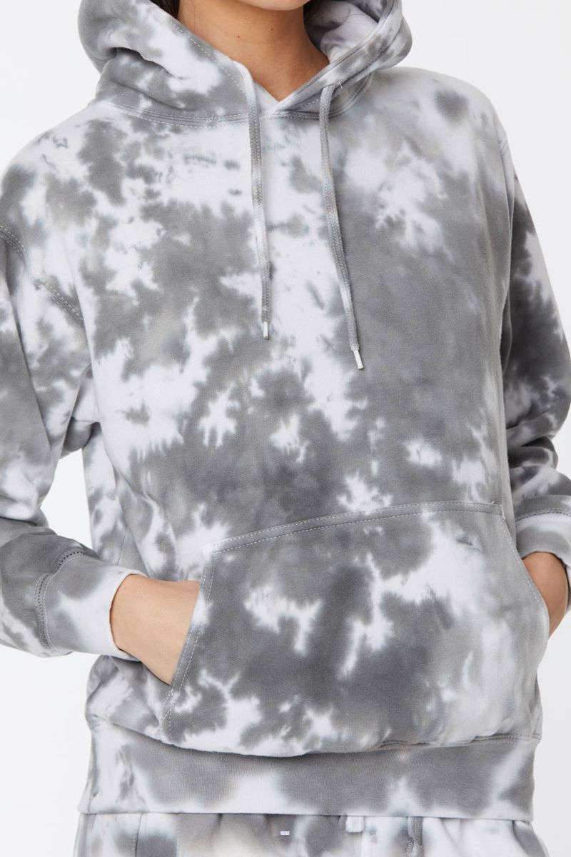 Grey Women's NYDJ Tie Dye Pullover Hoodie | NZ 850GLSXWF