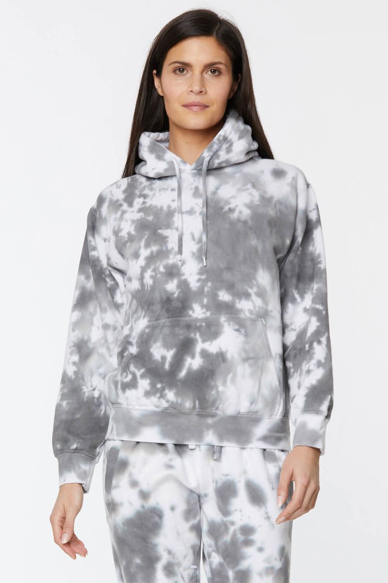 Grey Women\'s NYDJ Tie Dye Pullover Hoodie | NZ 850GLSXWF