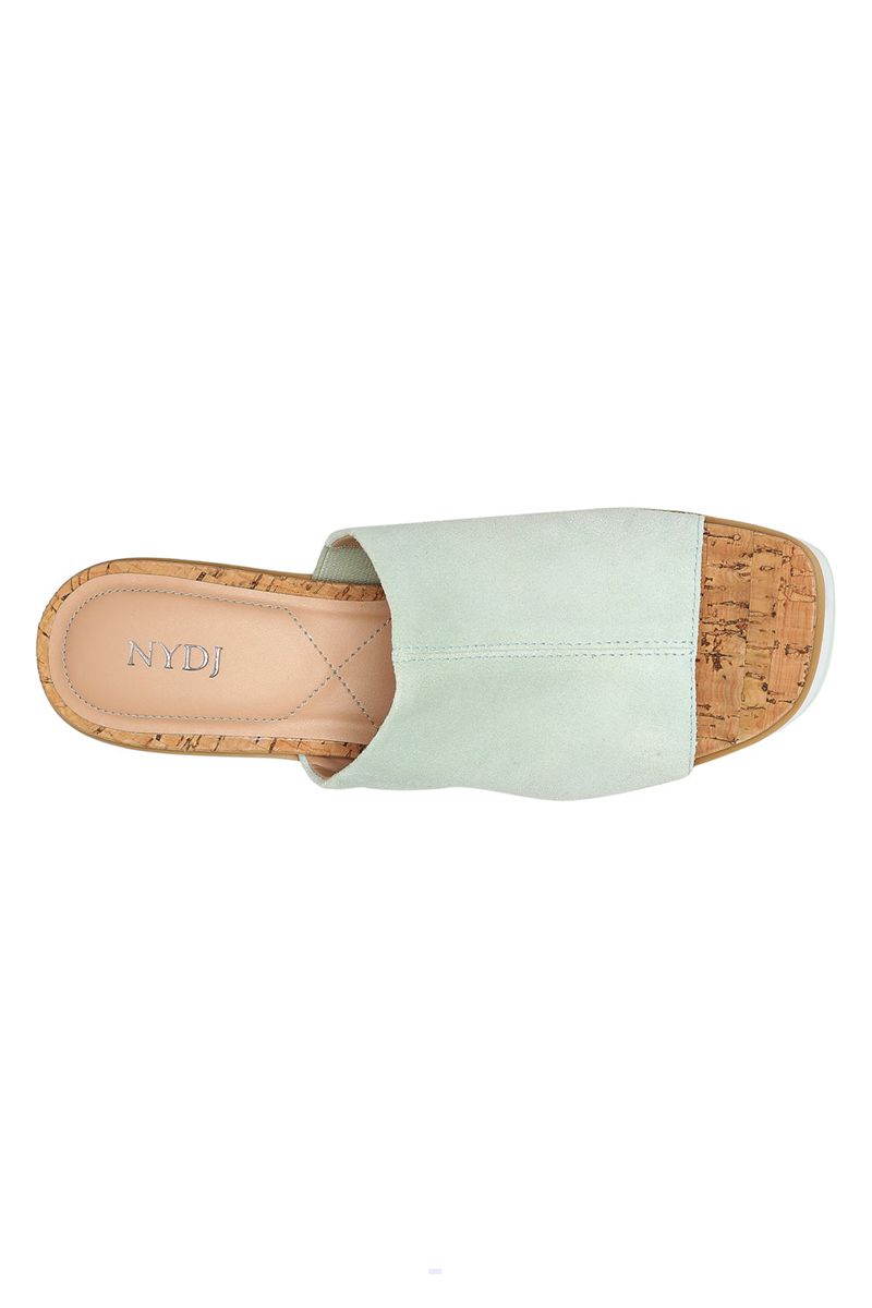 Light Blue Women's NYDJ Rysa Wedge Sandals | NZ 691FDNAJU