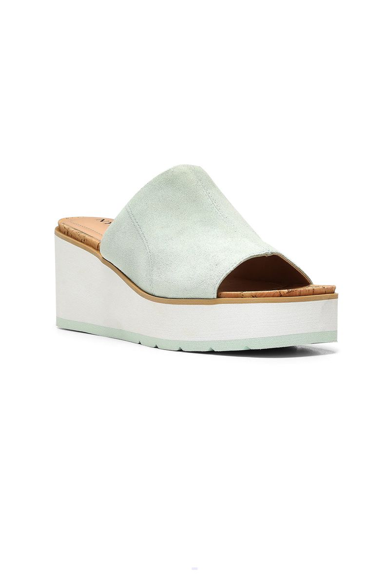 Light Blue Women\'s NYDJ Rysa Wedge Sandals | NZ 691FDNAJU