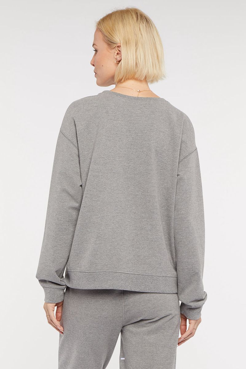 Light Grey Women's NYDJ Basic Sweatshirts | NZ 283WRHCME