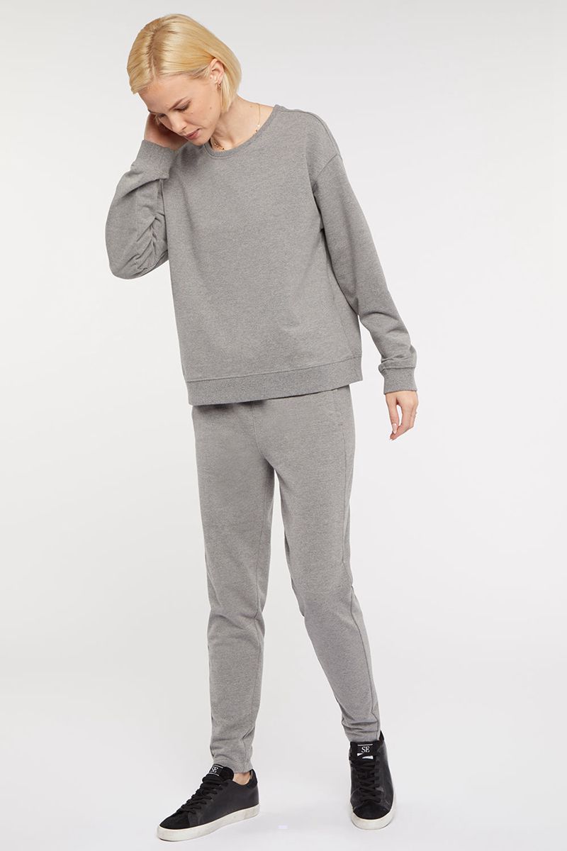 Light Grey Women's NYDJ Basic Sweatshirts | NZ 283WRHCME