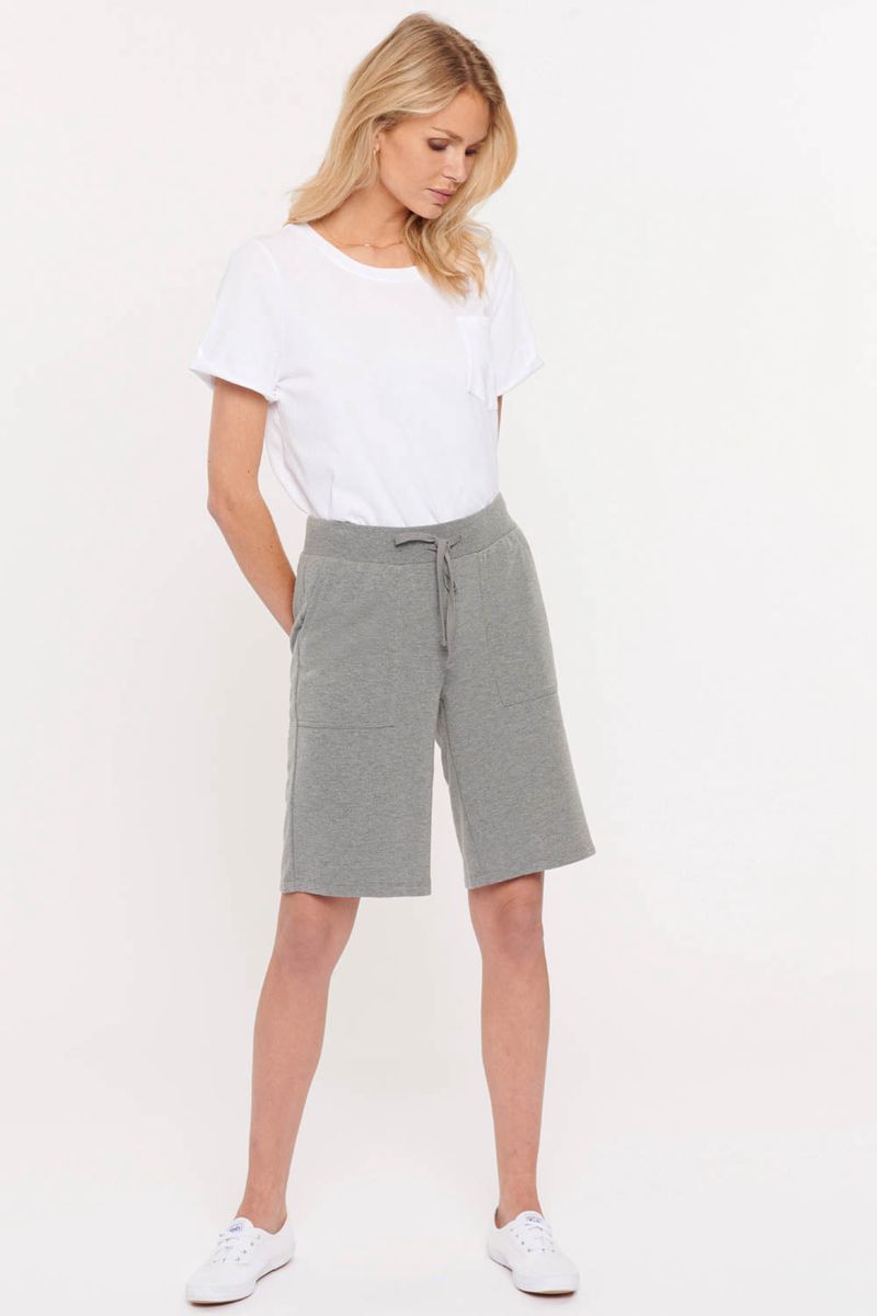 Light Grey Women's NYDJ Drawstring Bermuda Shorts | NZ 136KQMWYO