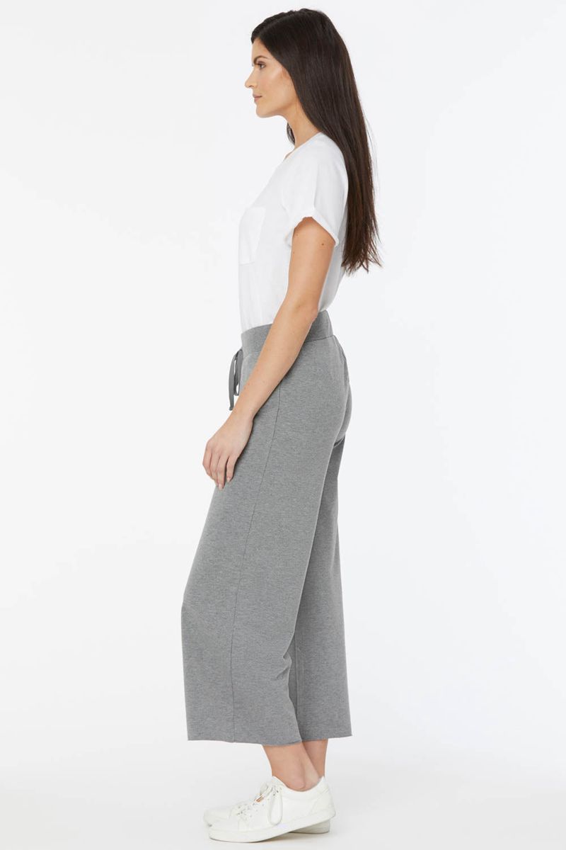 Light Grey Women's NYDJ Drawstring Wide Leg Pants | NZ 415FDAPLC