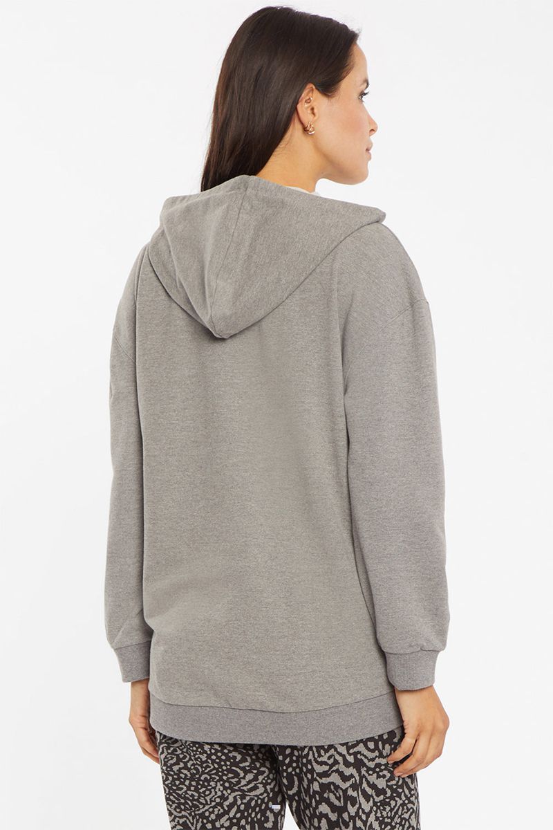 Light Grey Women's NYDJ Oversized Pullover Hoodie | NZ 597HGBMAE