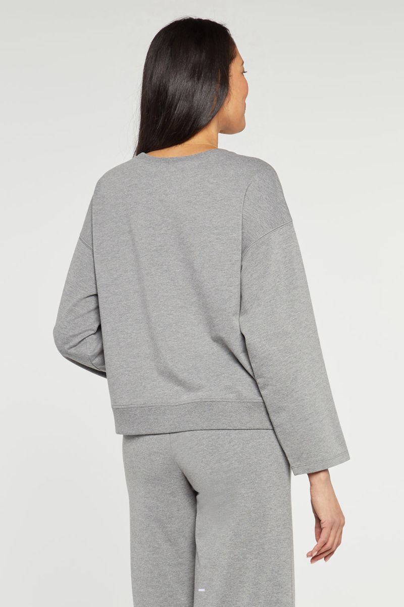 Light Grey Women's NYDJ Relaxed Sweatshirts | NZ 134HDSKRL