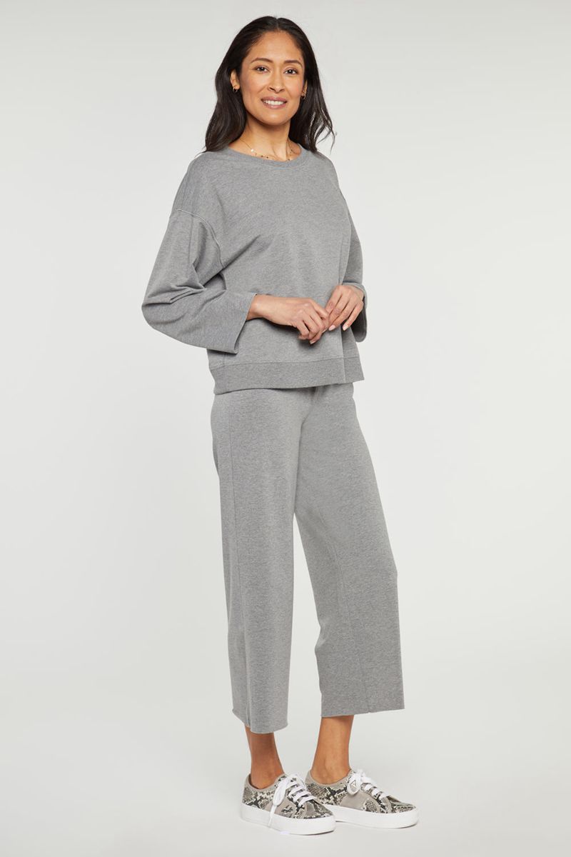 Light Grey Women's NYDJ Relaxed Sweatshirts | NZ 134HDSKRL