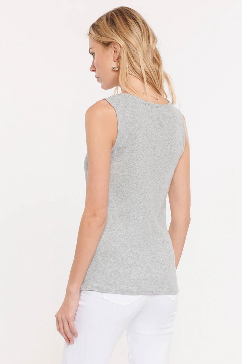 Light Grey Women's NYDJ Ribbed Tanks | NZ 234XRKGUT