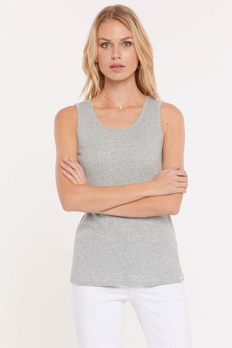 Light Grey Women\'s NYDJ Ribbed Tanks | NZ 234XRKGUT