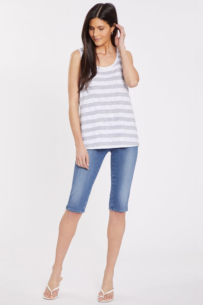 Light Grey Women's NYDJ Striped Tanks | NZ 768ECTBOF