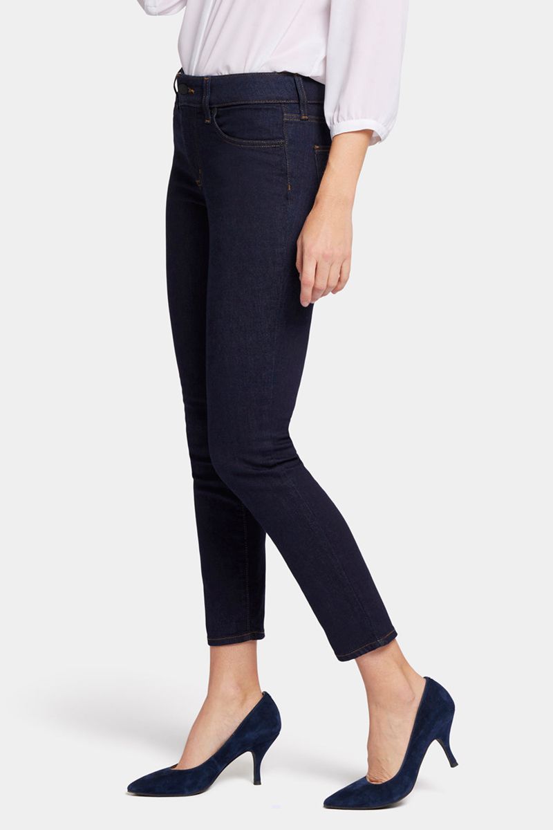 Navy Women's NYDJ Alina Skinny Ankle Jeans | NZ 516QURYWL