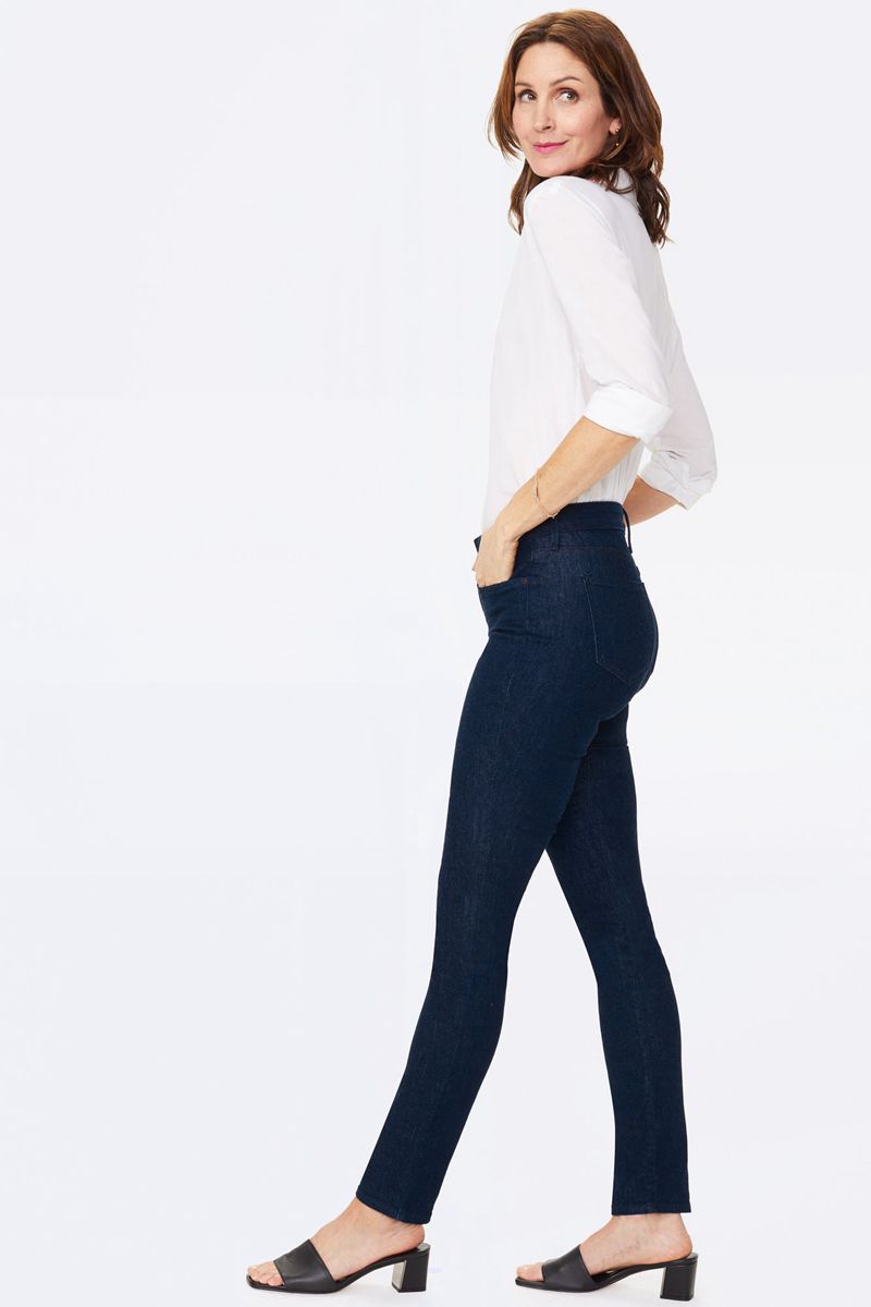 Navy Women's NYDJ Alina Skinny Jeans | NZ 159YSJQGF